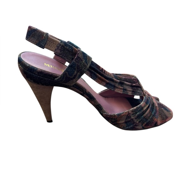 Missoni Open Toe Sparkle Sandals Pumps - Picture 5 of 13